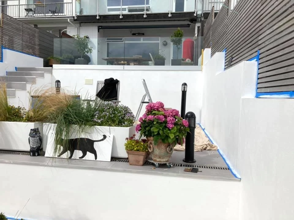 House painting in Landore by Daffodil Decor, cream painted house exterior