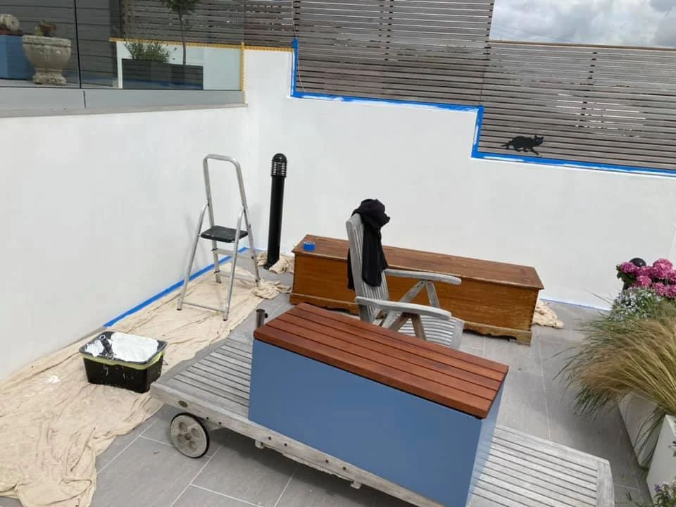 Painted house front elevation in Swansea by Daffodil Decor