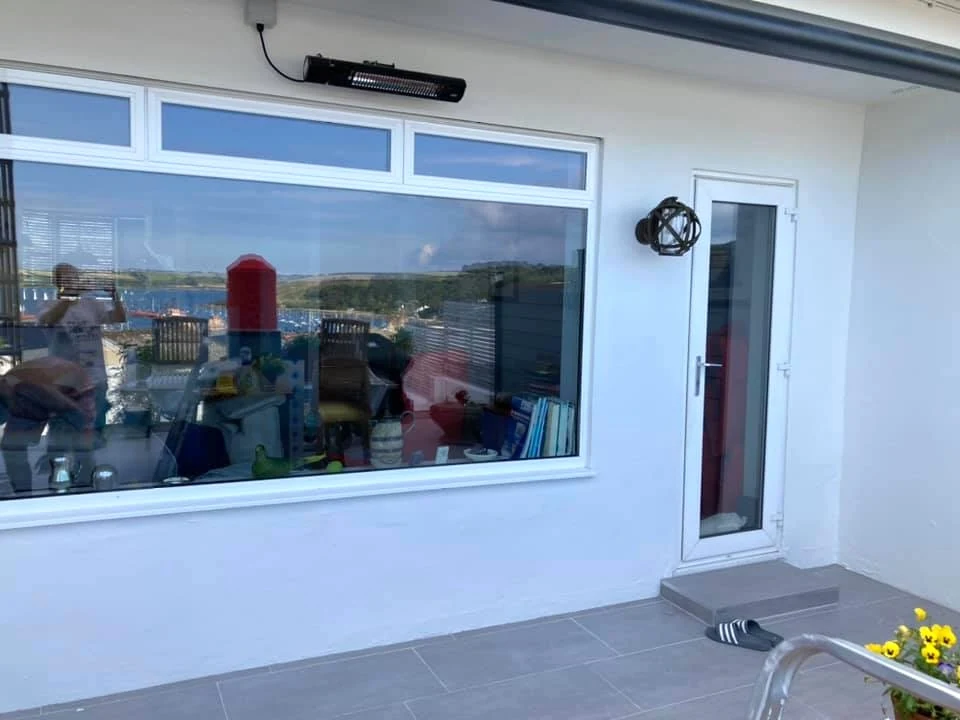 House painting in Treboeth by Daffodil Decor, white painted semi-detached house exterior