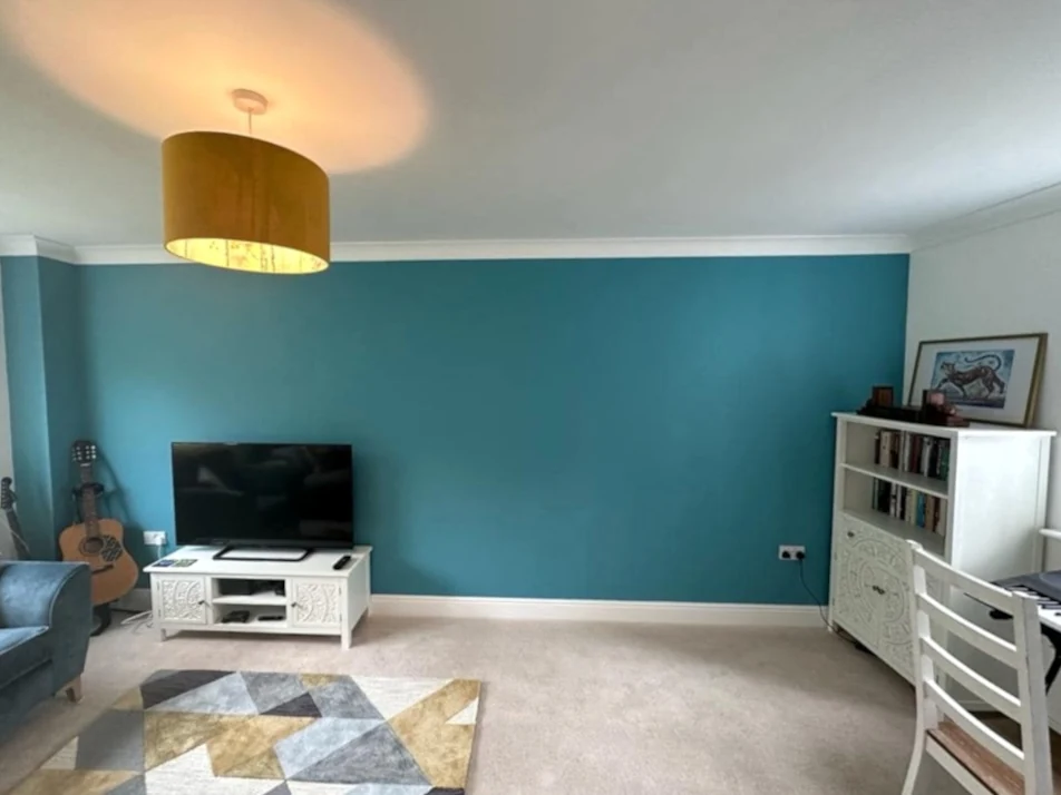 Painted living room in Gowerton by Daffodil Decor, professional painters and decorators